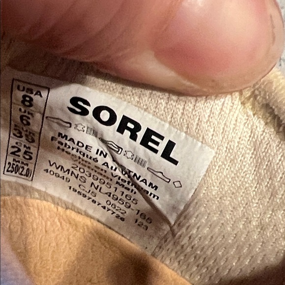 Sorel Cream and Teal Casual Shoes Size 8 - Picture 3 of 10